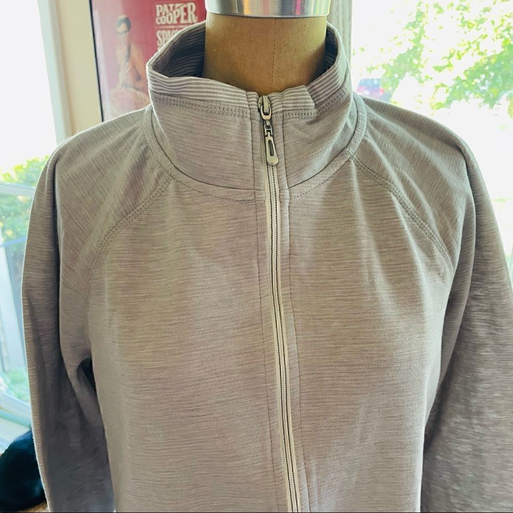 CORAL BAY | light gray white athletic zip up M - Picture 4 of 8